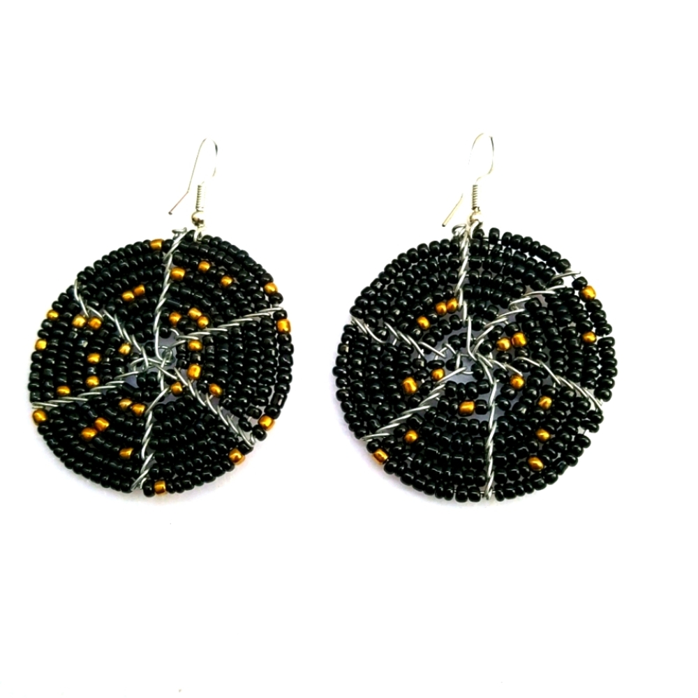 Black and Gold Colored Earrings